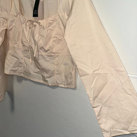 Wild Fable Women’s Long Sleeve Top Beige Size XXL NEW NWT Bell Sleeves Boho - Picture 2 of 12